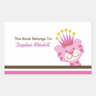 Queen of the Jungle Custom Book Plate Sticker