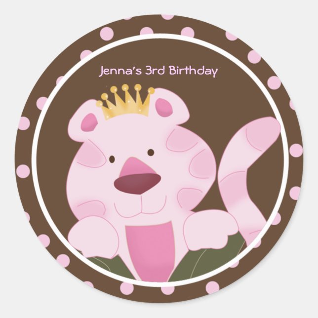 Queen of the Jungle Envelope Seals Favour Stickers (Front)