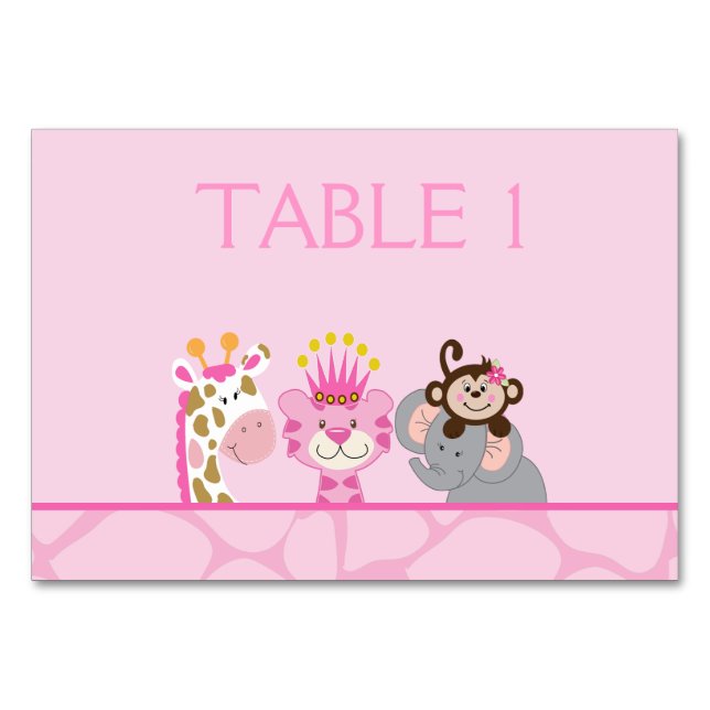 Queen of the Jungle & Friends CustomizedTable Card (Front)