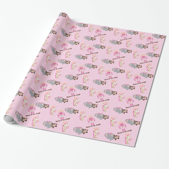 Queen of the Jungle & Friends Wrapping Paper (Unrolled)