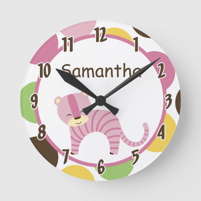 Queen of the Jungle Lion Safari Personalised Clock (Front)