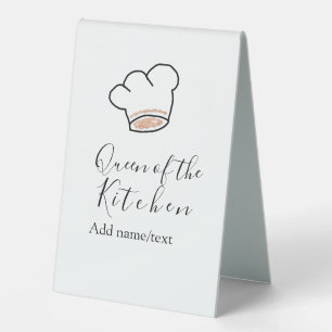 Queen of the kitchen chef cooking add name crown