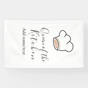 Queen of the kitchen chef cooking add name crown banner