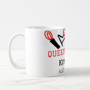 Queen of the kitchen chef cooking add name crown coffee mug