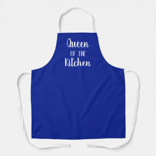 Queen of the Kitchen Dark Blue Apron