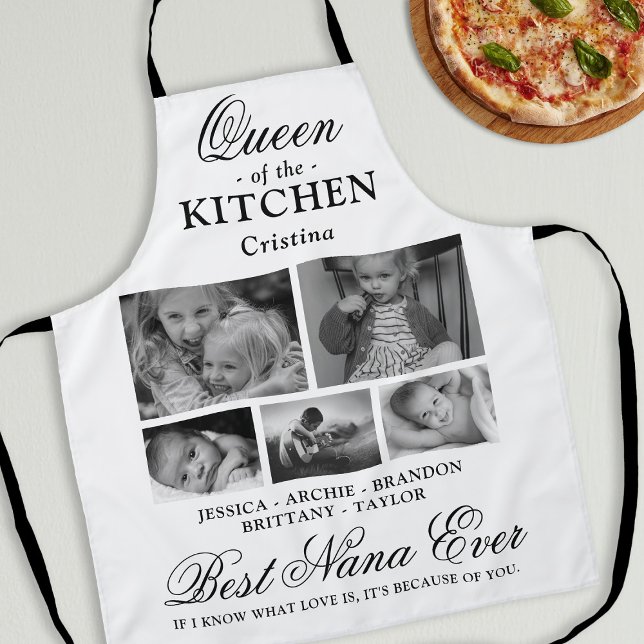 Queen of the Kitchen Nana Photo Collage Apron (Creator Uploaded)