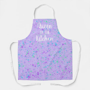 Queen of the Kitchen Purple Splattered Apron