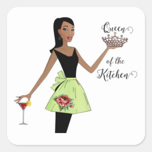 "Queen of the Kitchen" Square Sticker
