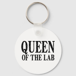 Queen of the Lab Key Ring