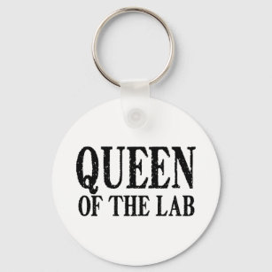 Queen of the Lab Key Ring