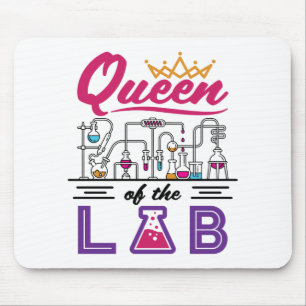 Queen of the Lab Laboratory Technician Scientist Mouse Mat