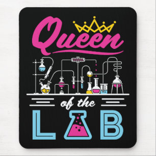 Queen of the Lab Scientist Chemist Women Mouse Mat