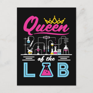 Queen of the Lab Scientist Chemist Women Postcard