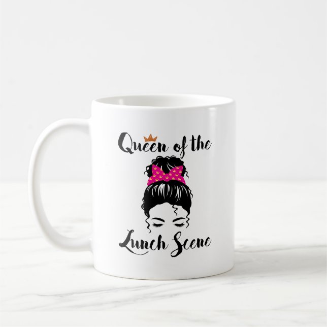 Queen of the Lunch Scene Cafeteria Worker Women Coffee Mug (Left)