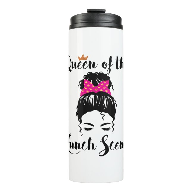 Queen of the Lunch Scene Cafeteria Worker Women Thermal Tumbler (Front)