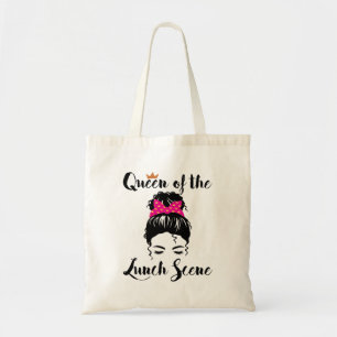 Queen of the Lunch Scene Cafeteria Worker Women Tote Bag