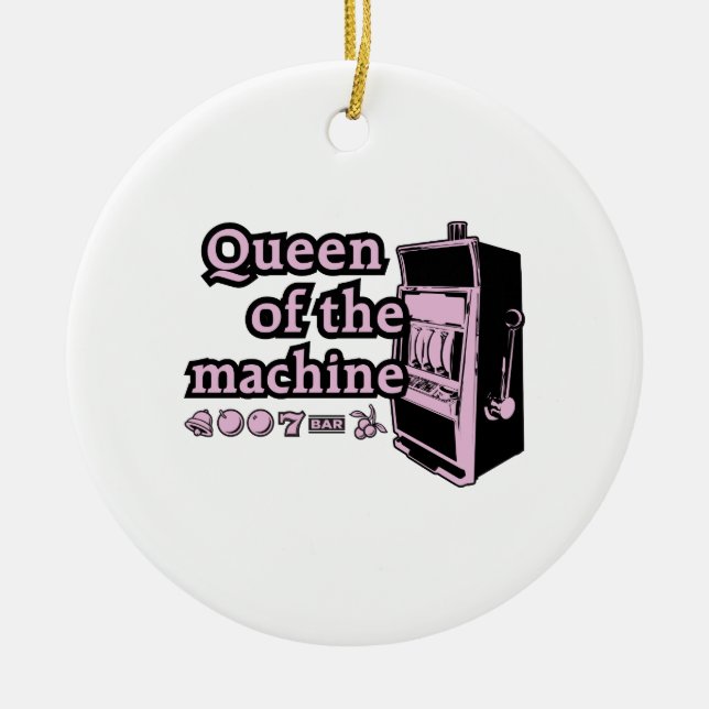 Queen Of The Machine Ceramic Tree Decoration (Front)
