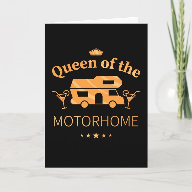 Queen of the Motorhome - Gift for Wife Card (Front)