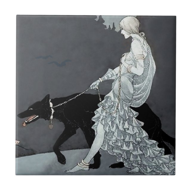 “Queen of the Night” by Marjorie Miller Tile (Front)