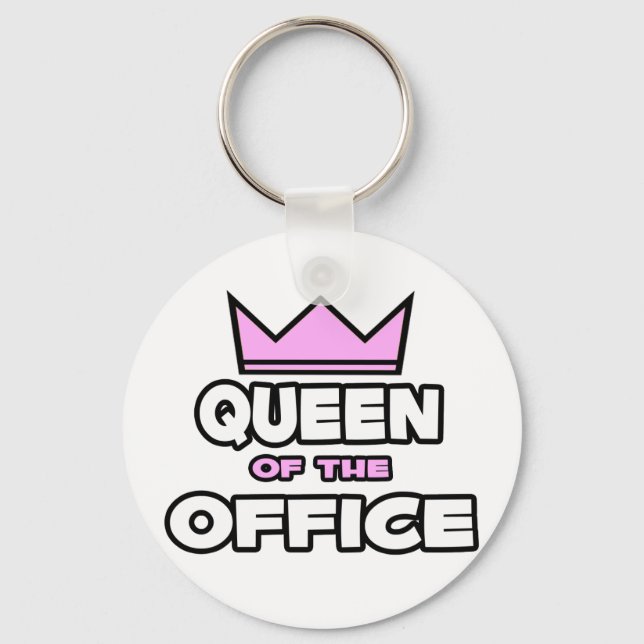 Queen of the Office Key Ring (Front)