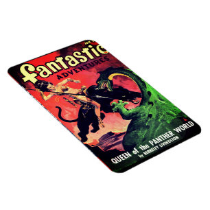 Queen of the Panther World: Fantasy Pulp Fiction Magnet
