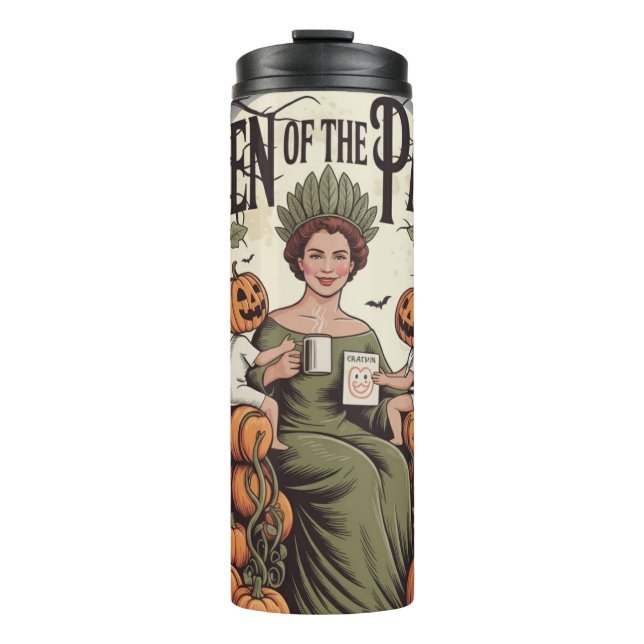 Queen of the Patch Halloween Thermal Tumbler Gift (Front)