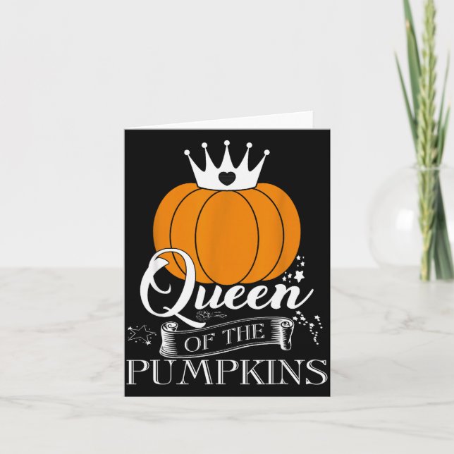 Queen Of The Pumpkins Halloween  Card (Front)