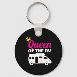 Queen Of The Rv Camping Camper Vacation Gift Key Ring
