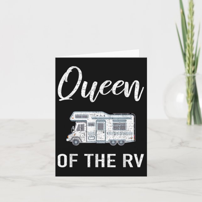 Queen Of The Rv Camping  Card (Front)