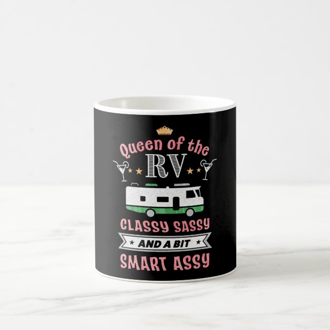 Queen of the RV - Funny Gift for Women Camper Wife Coffee Mug (Center)