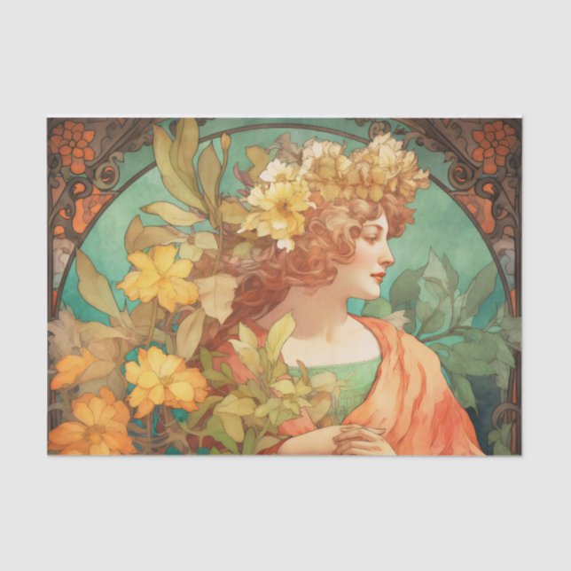 QUEEN OF THE SEASONS beautiful decoupage paper (Front)