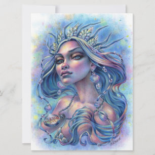 Queen of The Seven Seas Mermaid Fantasy Art Card