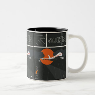 Queen of the Sky Jumbo Jet Mid-Century Style Mug