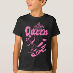 Queen Of The Slopes Skiing Winter Sports Mountains T-Shirt