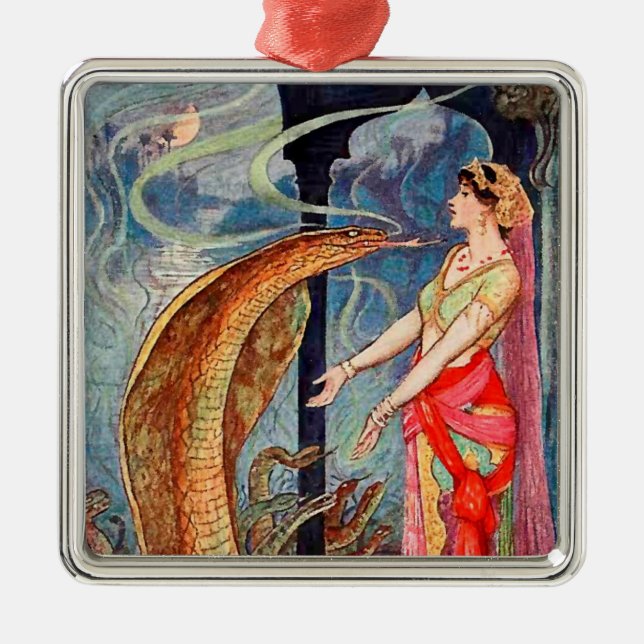 Queen of the Snakes Metal Tree Decoration (Front)