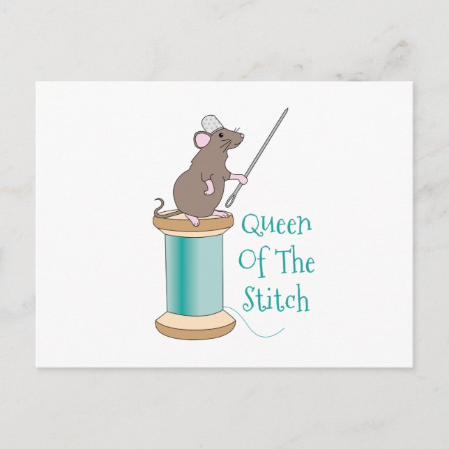 Queen of the Stitch Postcard (Front)