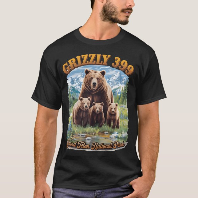Queen Of The Tetons Grizzly 399 National Park-1996 T-Shirt (Front)