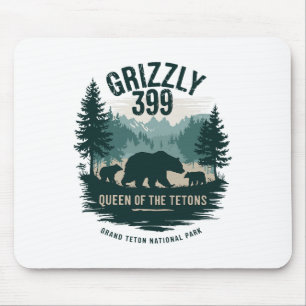 Queen Of The Tetons Grizzly 9 Bear Lovers National Mouse Mat