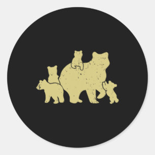 Queen Of The Tetons Grizzly 9 National Park Classic Round Sticker