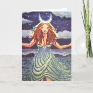 Queen Of The Tides - Goddess Art Greeting Card