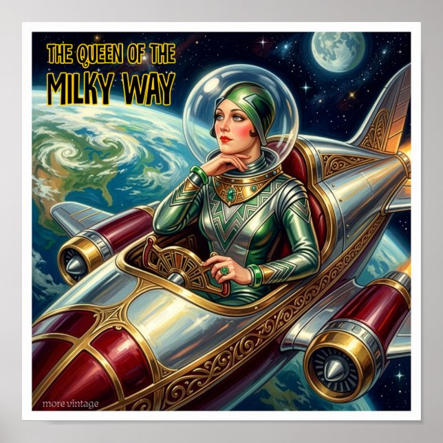 QUEEN OF THE UNIVERSE SCI-FI PRINT (Front)