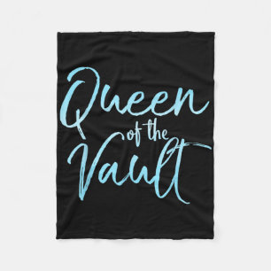 Queen Of The Vault Shirt Cute Gymnastics Gift Gymn Fleece Blanket