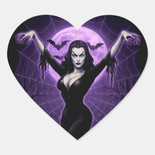 Queen of the Web Vampire Gothic Sticker – Purple