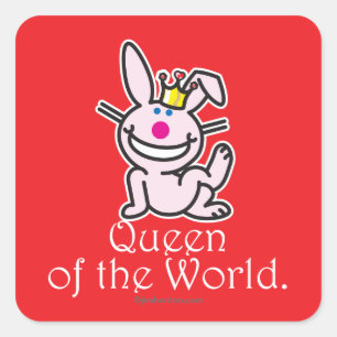 Queen Of The World Square Sticker