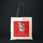 Queen Of The World Tote Bag<br><div class="desc">It's Happy Bunny</div>