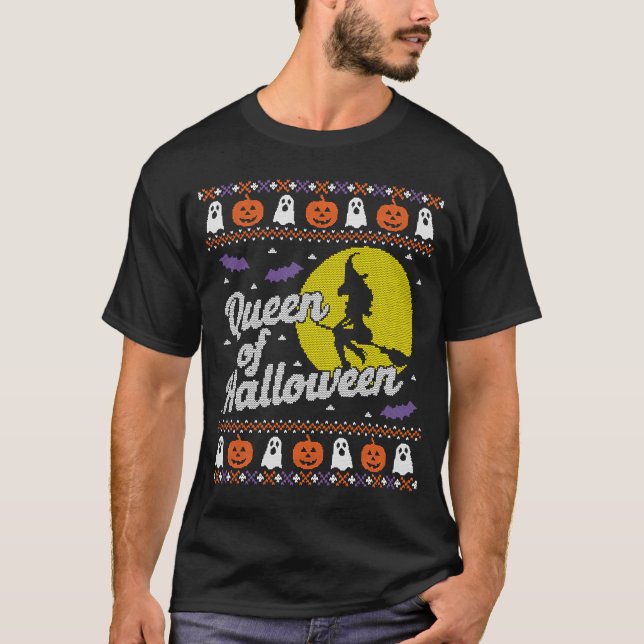 Queen of Ugly Halloween Sweater (Front)