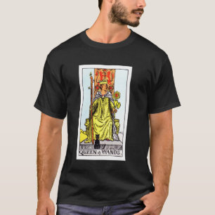 Queen of Wands Vintage Tarot Card - Rider Waite De T-Shirt