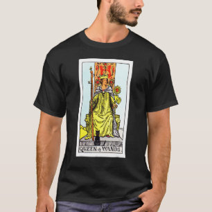 Queen Of Wands Vintage Tarot Card  Rider Waite Dec T-Shirt
