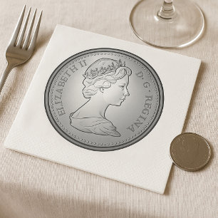 Queen On A Coin Napkin