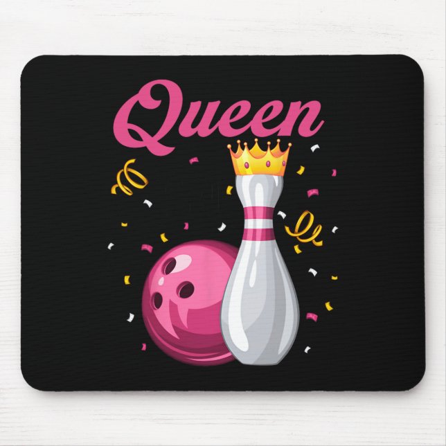 Queen Pin Bowler Bowling Lover Bowling Queens  Mouse Mat (Front)